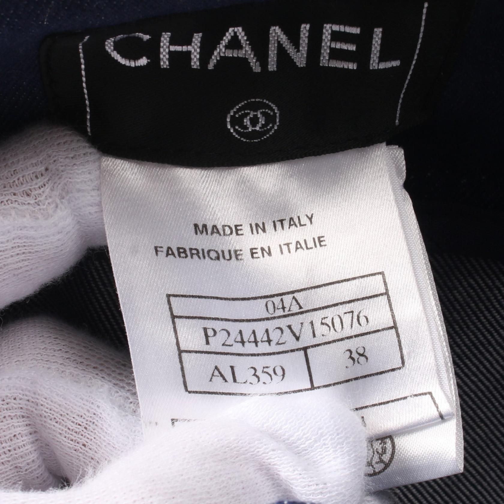 Chanel Blue Denim Pants Cotton P 24442v 15076