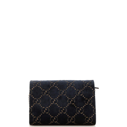 Gucci Dionysus Chain Wallet Gg Velvet Small