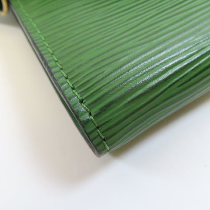Louis Vuitton Epi Pochette Accessories Kanagi Hand-turned Bag Green Color Green Handbag M 52944