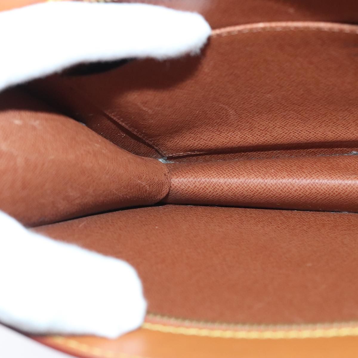 Louis Vuitton Epi Pochette Homme Clutch Bag Brown Zipangu Gold M 52528 Auth