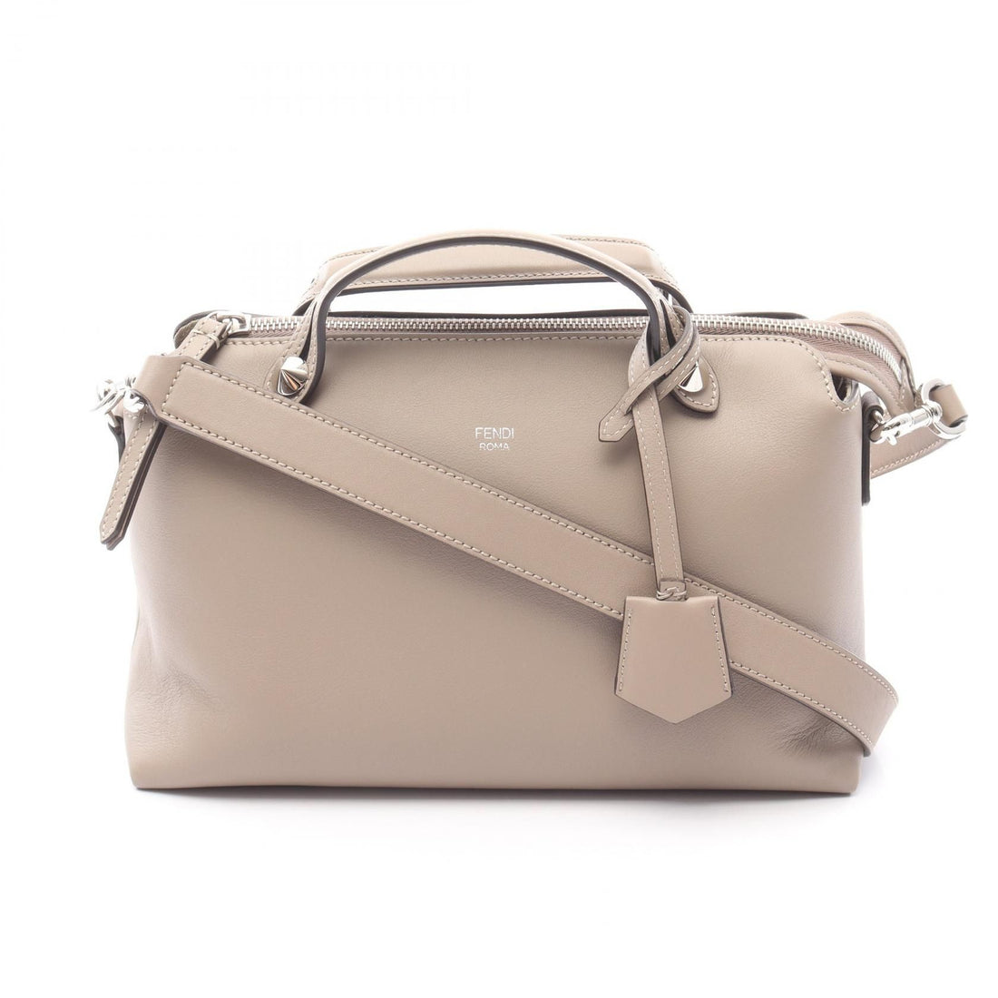 Fendi By The Way Medium Handbag Beige Leather 8bl 146 1d 5