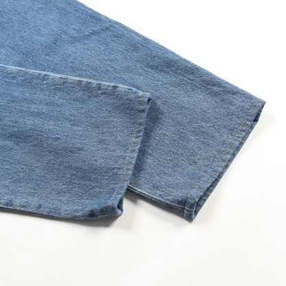 Chanel Navy Coco Mark Button Denim Pants Cotton