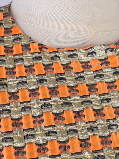 Excellent Red Valentino Geometric Jacket Orange Beige Size S