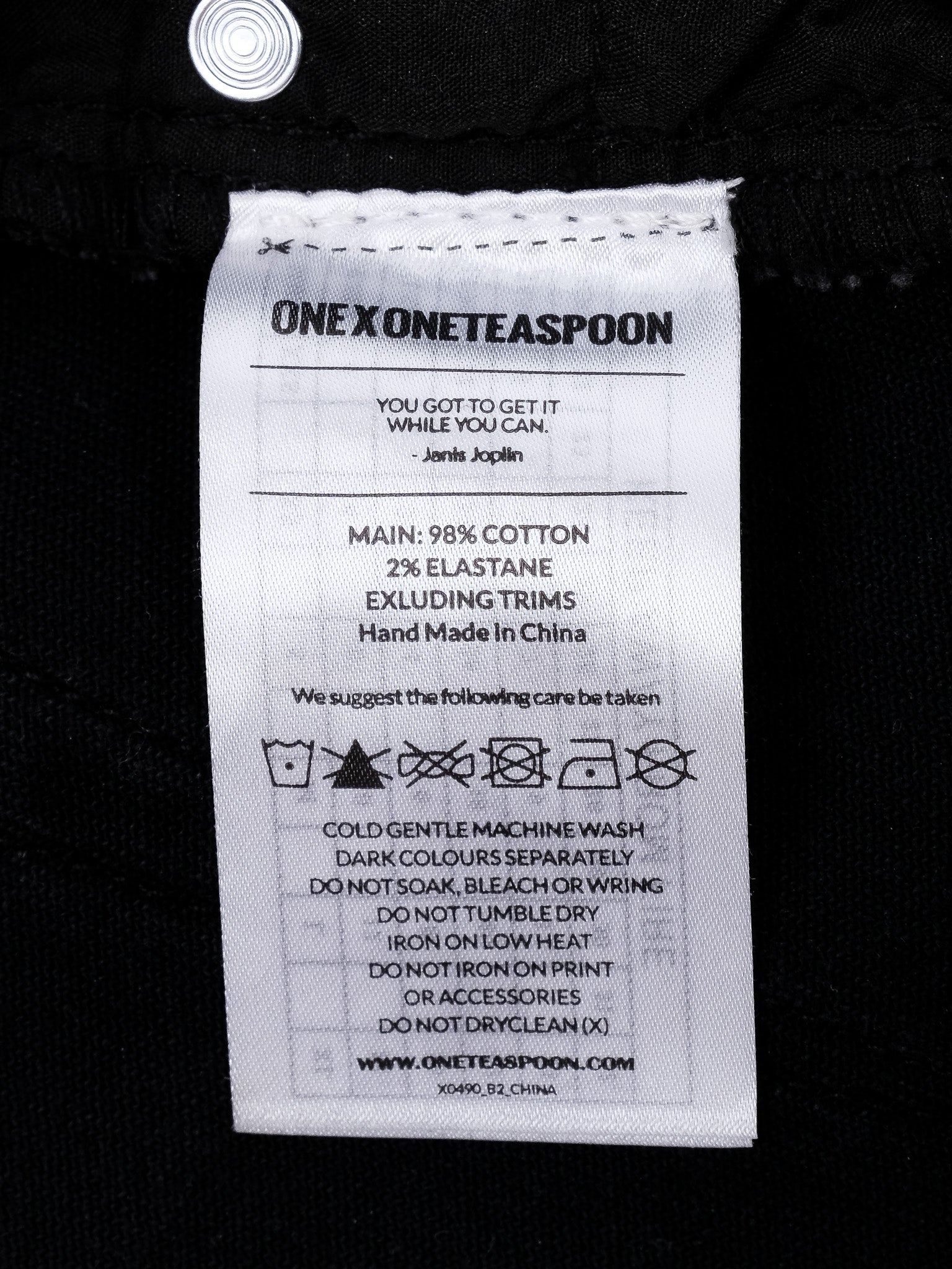 Excellent One X Onetespoon Black Floral Embroidered Jeans Size XS