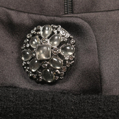 Chanel Black Bijoux Dress Wool Silk P 52338w 05713