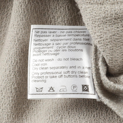 Chanel Gray Coco Button Blouse Wool Nylon P 32246