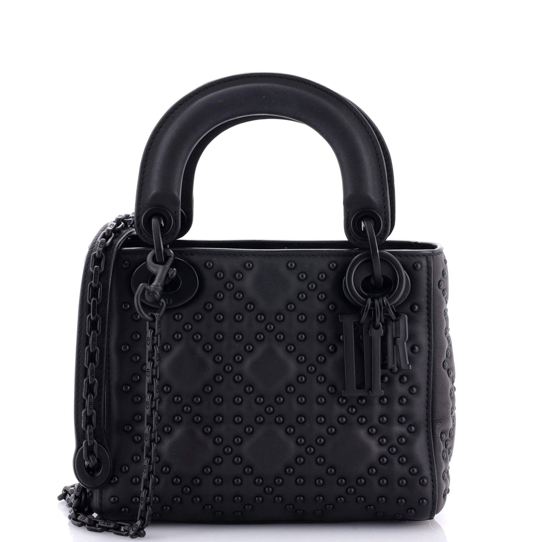 Christian Dior Ultra Matte Lady Dior Chain Bag Cannage Studded Lambskin Mini