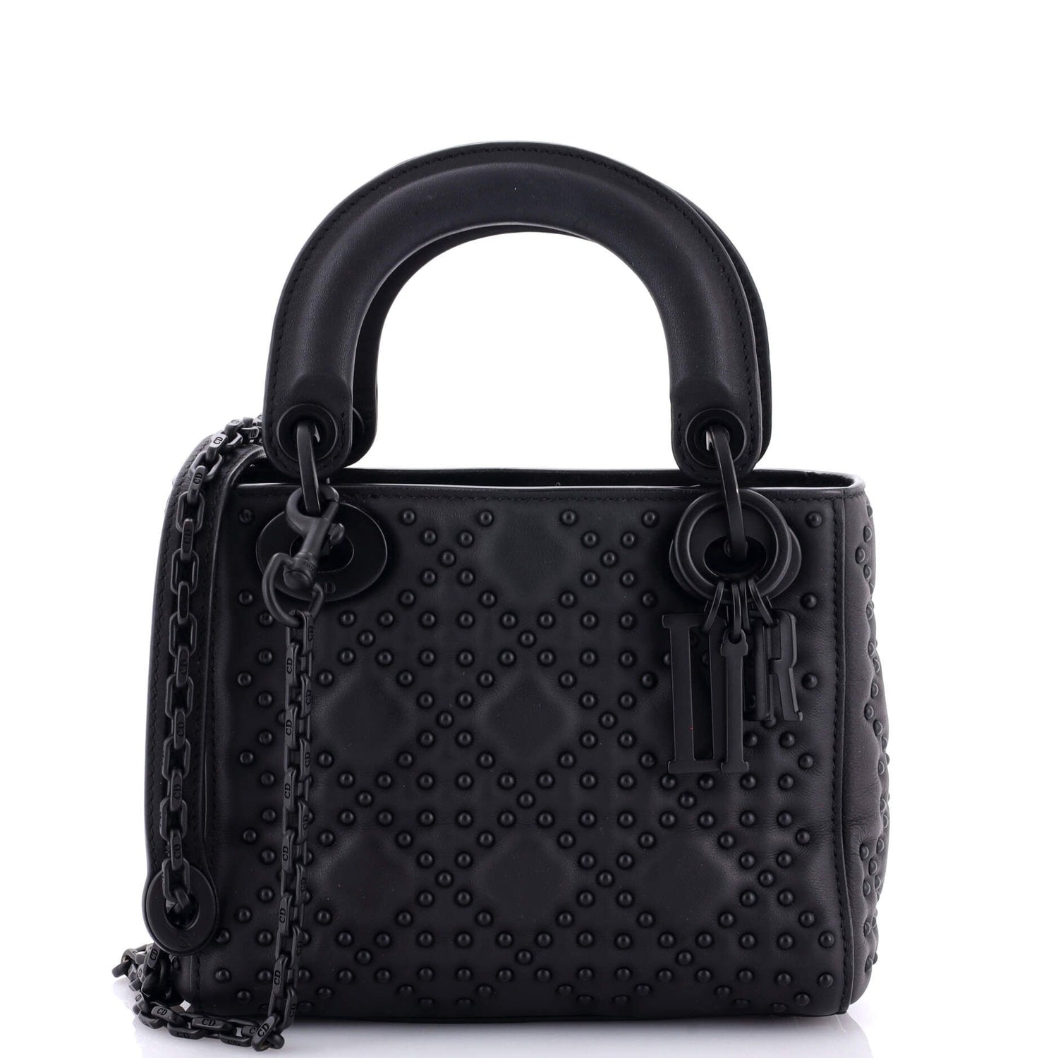 Christian Dior Ultra Matte Lady Dior Chain Bag Cannage Studded Lambskin Mini