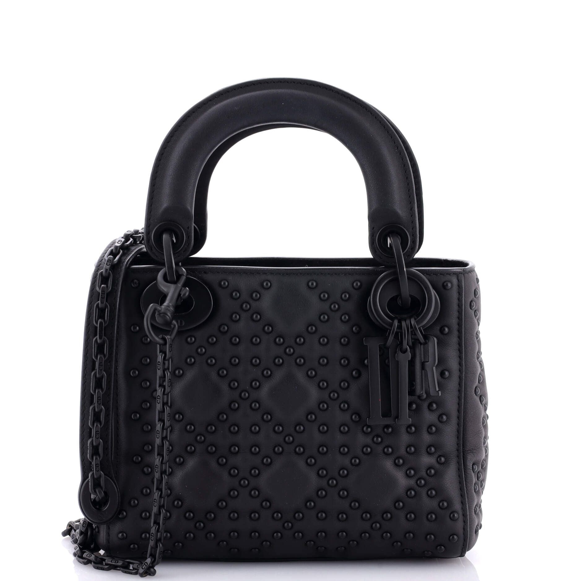 Christian Dior Ultra Matte Lady Dior Chain Bag Cannage Studded Lambskin Mini