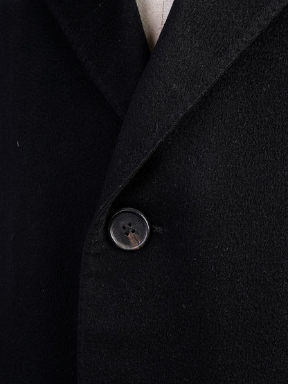 Excellent Corneliani Black Cashmere Overcoat for Men