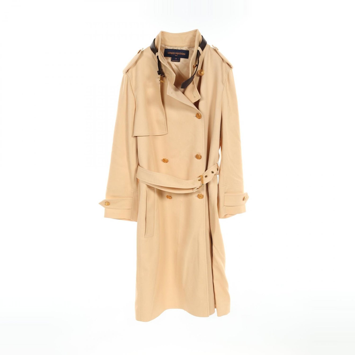 Louis Vuitton Belt Color Lv Button Beige Trench Coat Rw 231w Us 8 Focx 27