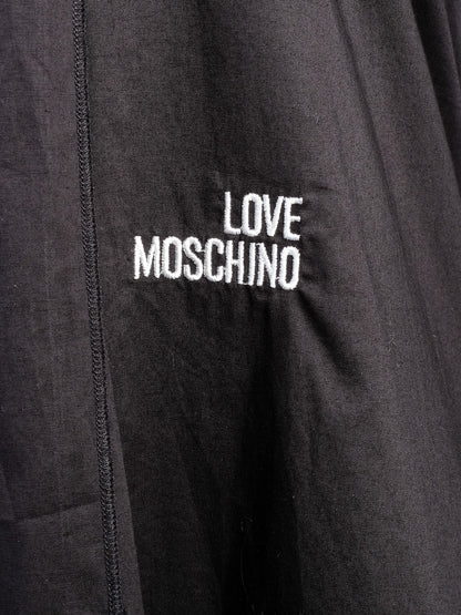 Excellent Love Moschino Black Cotton Long Sleeve Shirt with Tie