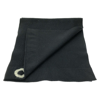 Chanel Black Logo Scarf Scarf Wool