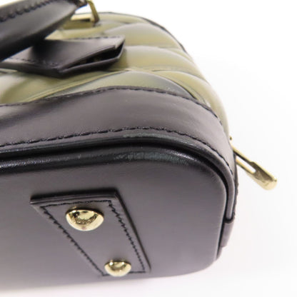 Louis Vuitton Cowhide Leather Alma Bb Handmade Bag Gray Black Handbag M 23576