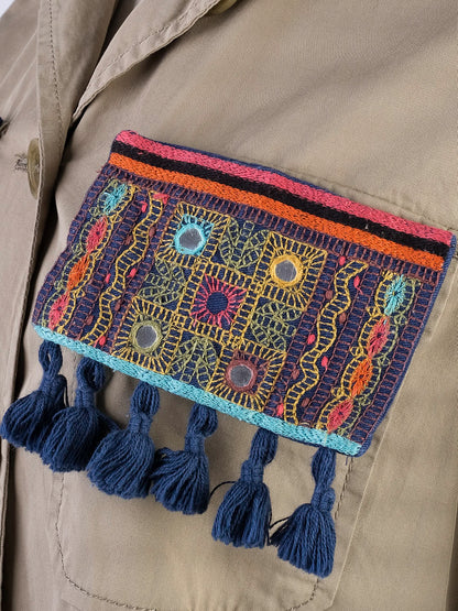 Excellent Weekend MaxMara Green Cotton Jacket &amp; Shorts Set Size L