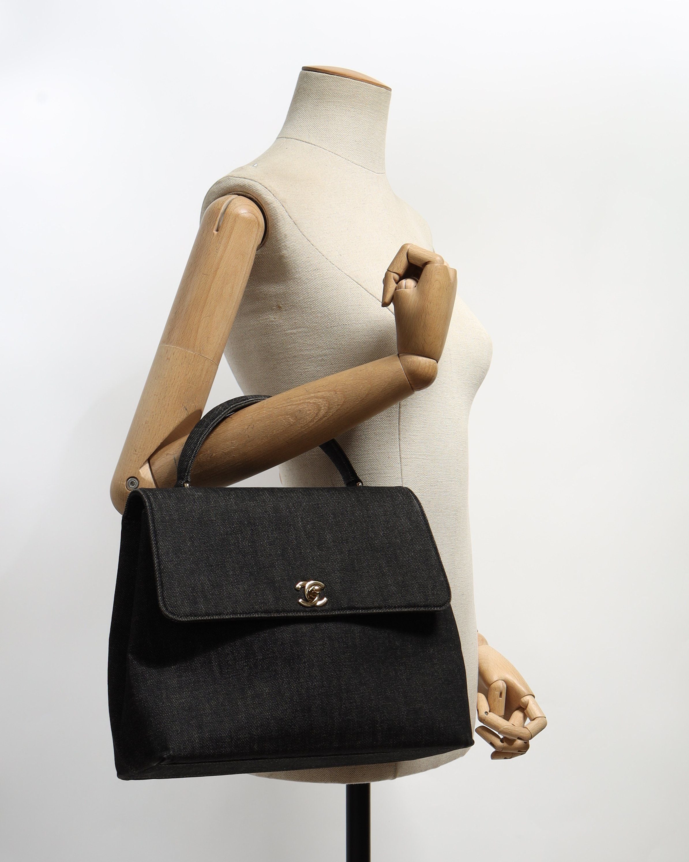 Chanel Kelly Denim Top Handle Bag