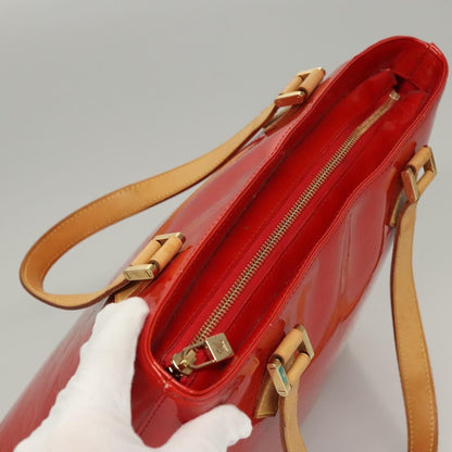 Louis Vuitton Vernis Houston Hand Bag Red M 91092 Lv Auth