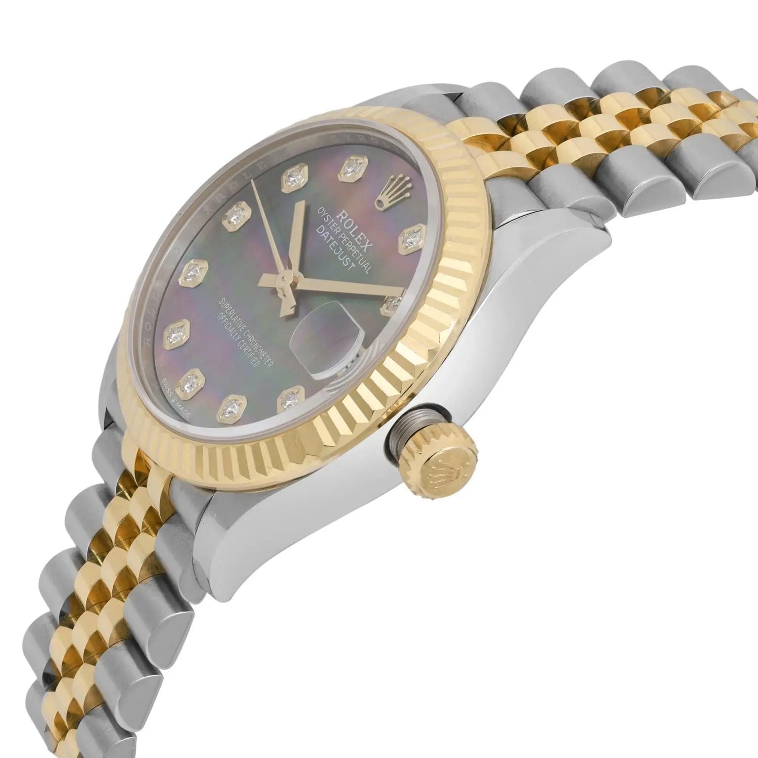 Rolex Datejust 31mm Diamond Gray MOP Dial Ladies Jubilee Watch 278273
