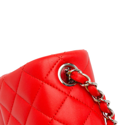 Chanel Mini Square Classic Lambskin Single Flap Red