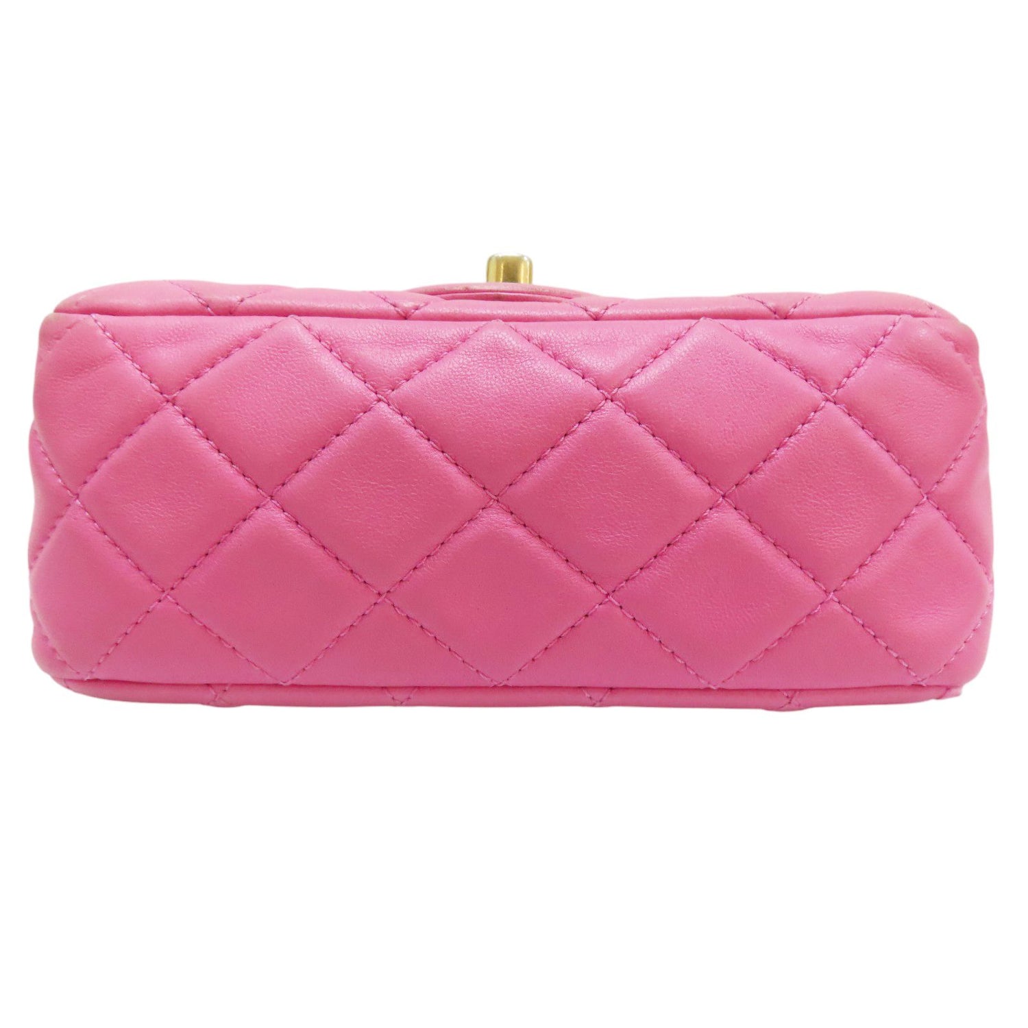 Chanel Matelasse Coco 17 Pearl Crush Shoulder Lambskin Pink Gold Metal