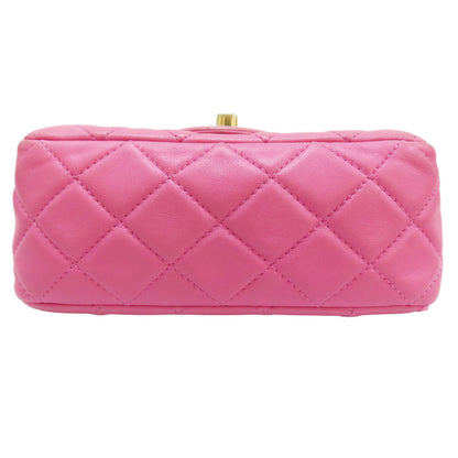 Chanel Matelasse Coco 17 Pearl Crush Shoulder Lambskin Pink Gold Metal