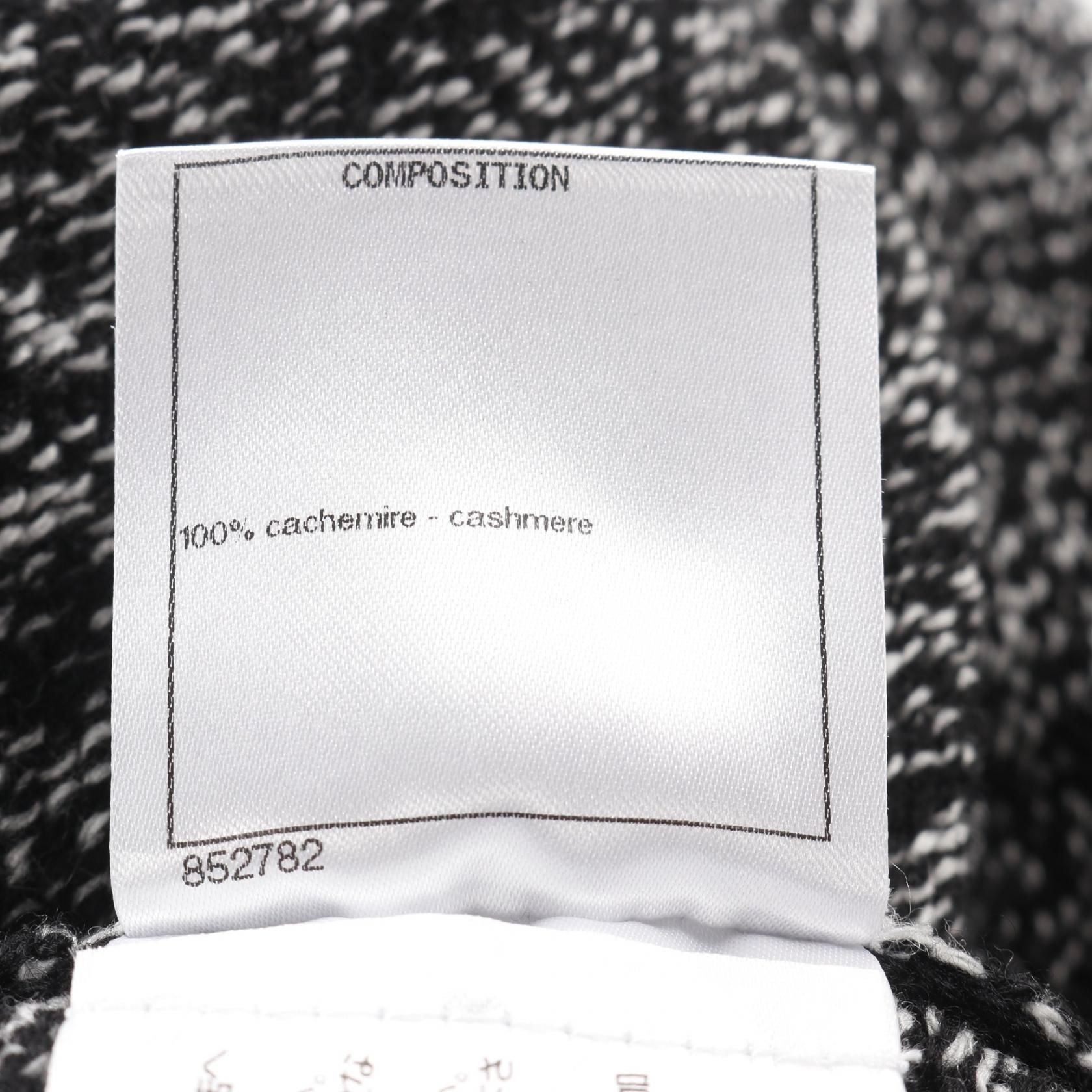 Chanel Black White No.5 Knit Cashmere P 73214