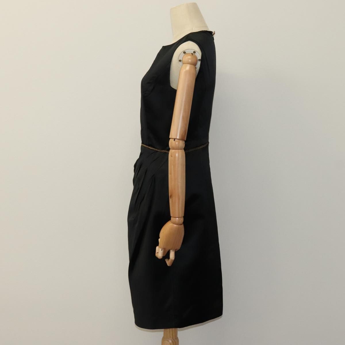 Chanel One Piece Silk Black Cc Auth