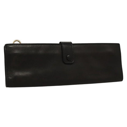 Bottega Veneta Pouch Leather Black Auth