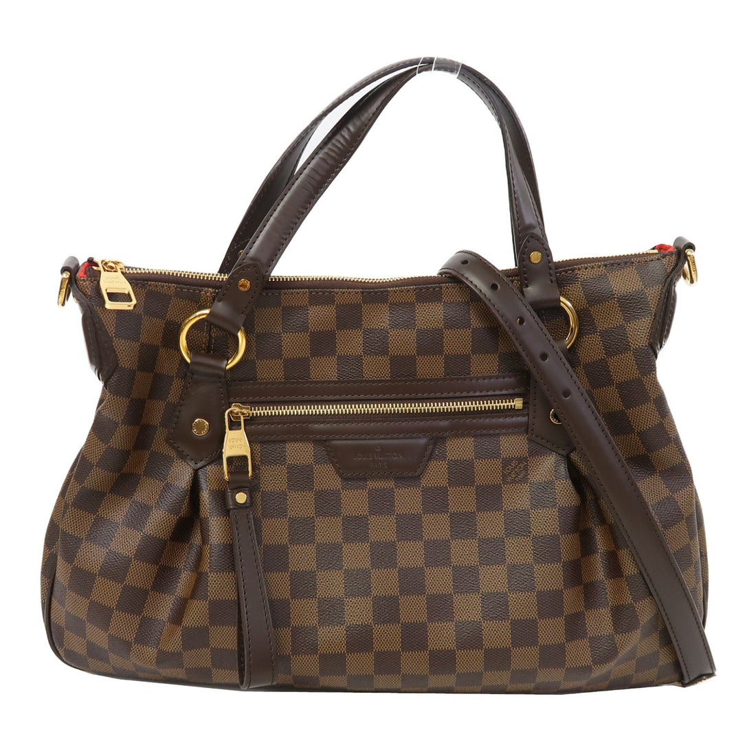 Louis Vuitton Damier Evora Mm Gold Hand-ground Shoulder Bag For Back Bag Brown 2way Shoulder Bag N 41131