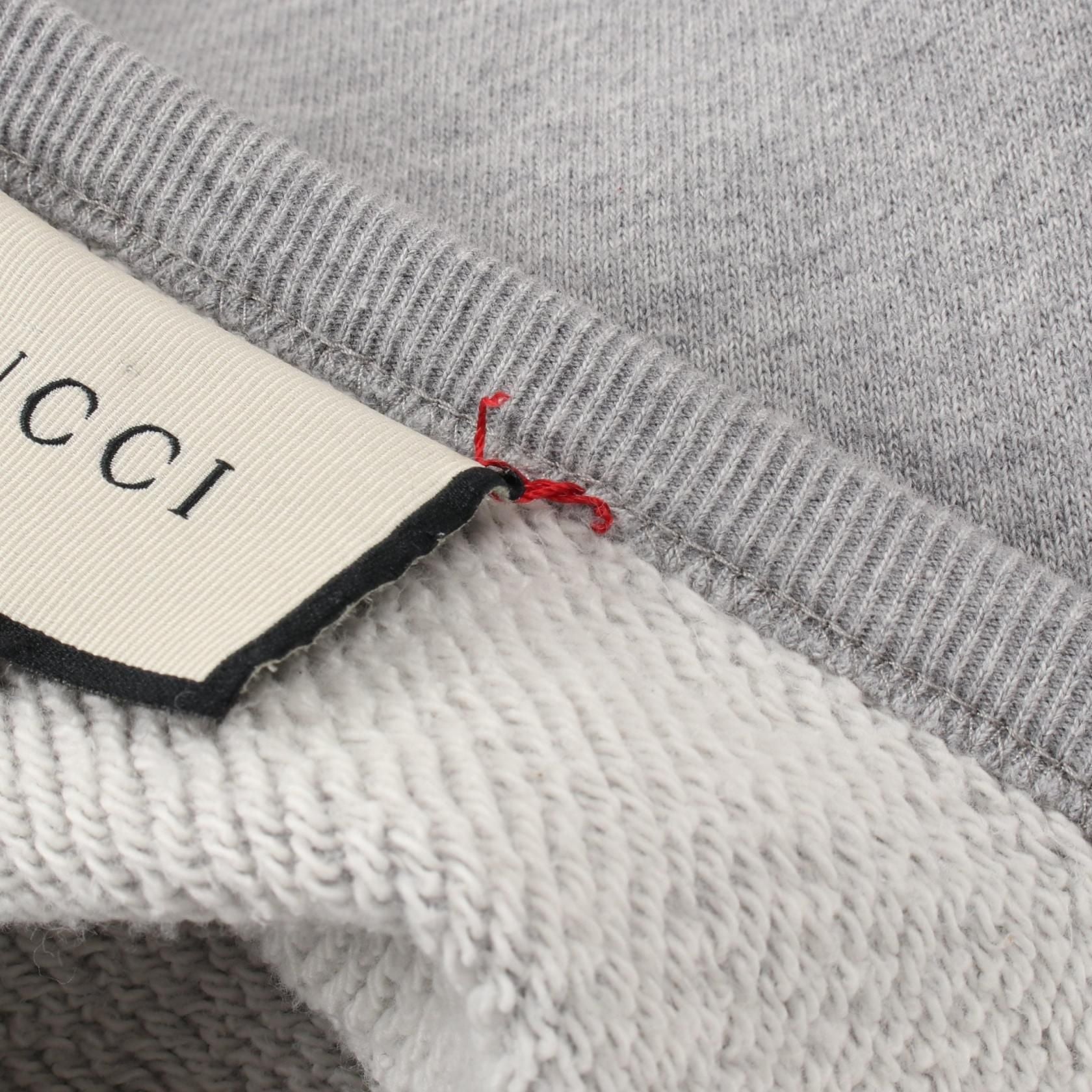 Gucci Technical Logo Sweat Shirts Tops 522846 Cotton Gray Mens L