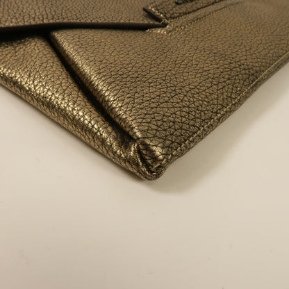 Givenchy Cowhide Leather Clutch Bag Business Bag Clutch Bag Gold Calfskin (cowhide)