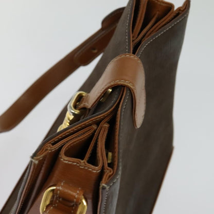 Loewe Velazquez Shoulder Bag Leather Brown Gold Auth
