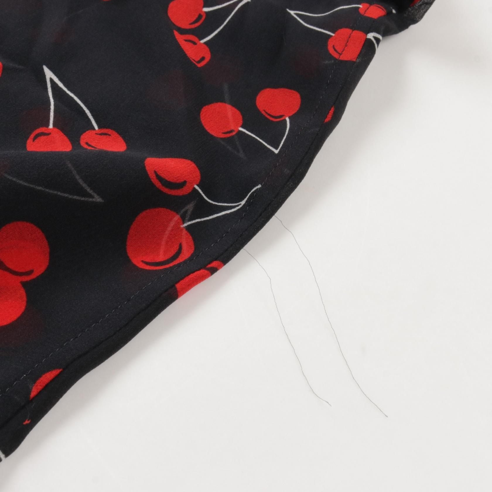 Saint Laurent Paris Blouse Black Red White Silk