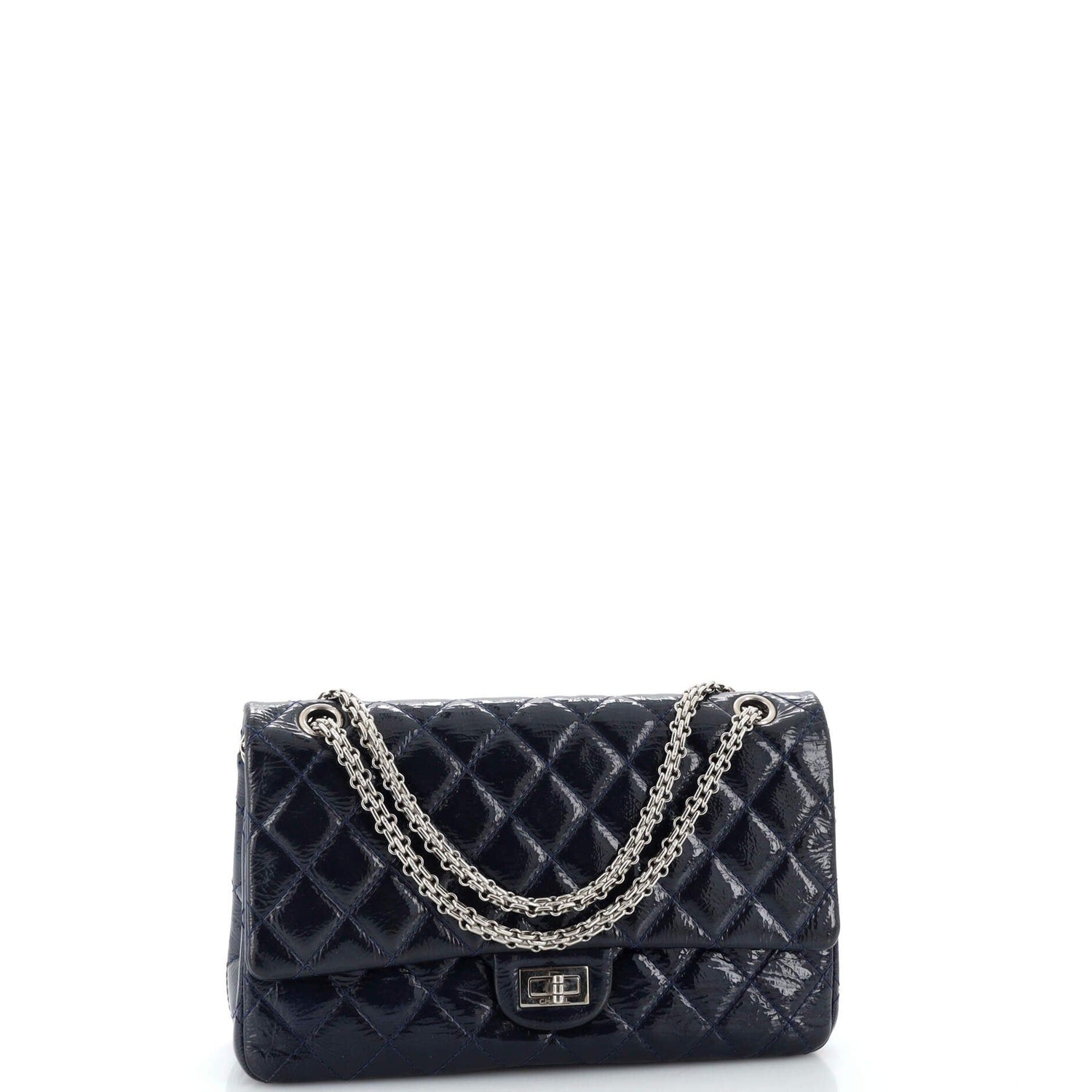 Chanel Reissue 2.55 Flap Bag Quilted Crinkled Patent 226