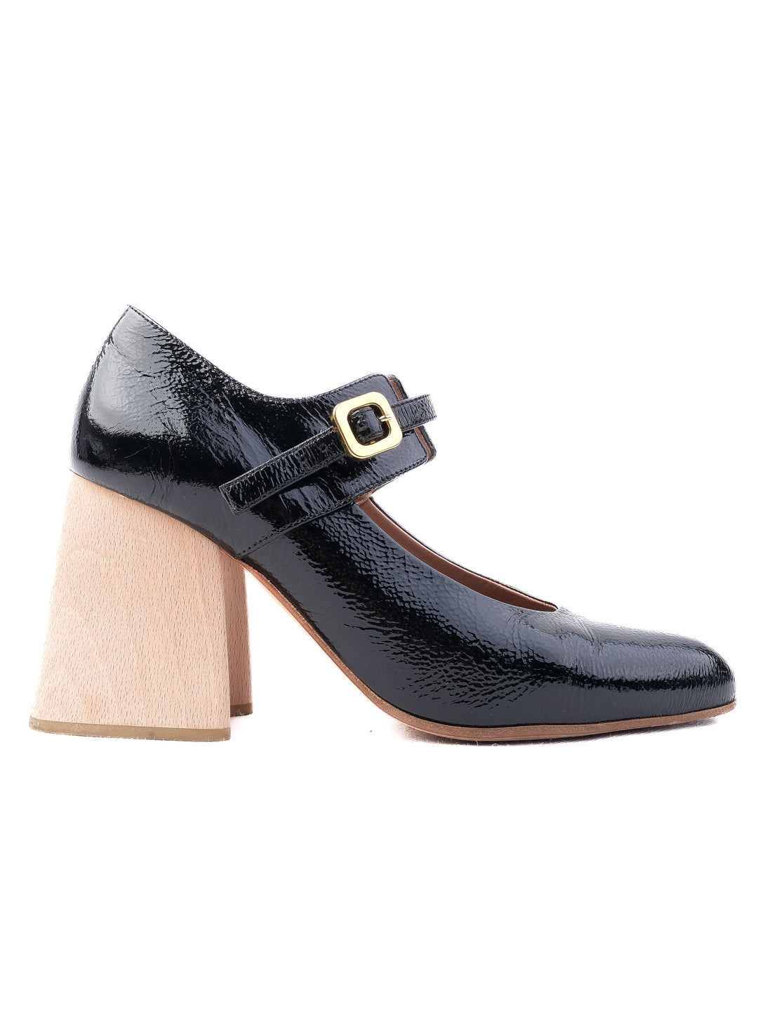 Excellent Marni Black Leather Mary Jane Pumps Size 38
