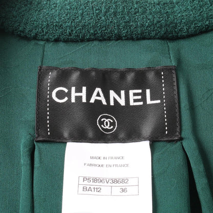 Chanel Green Coco Mark Button Other Jackets Wool P 51896v 38682