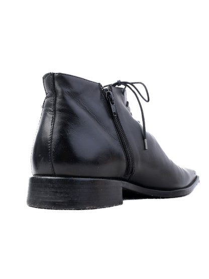 Excellent Aldo Brue Black Leather Dress Boots Size 43 with Zipper