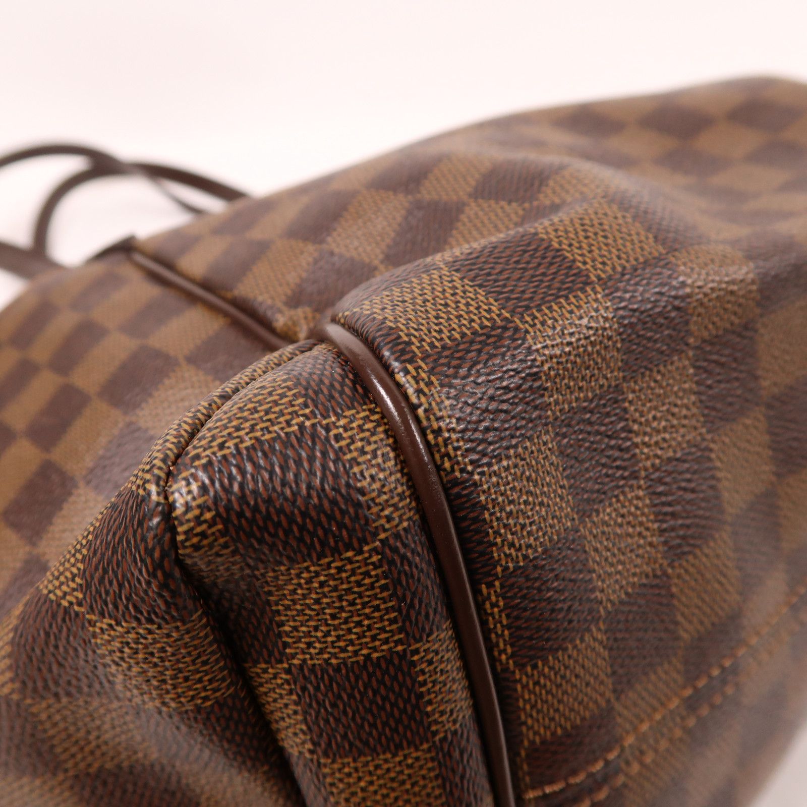 Louis Vuitton Damier Ebene Totally Mm Gold Shoulder Back Bag Palm Color Brown Shoulder Bag N 41281
