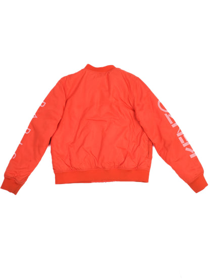 Excellent Kenzo Kids Orange Polyester Jacket Size 14 with Text