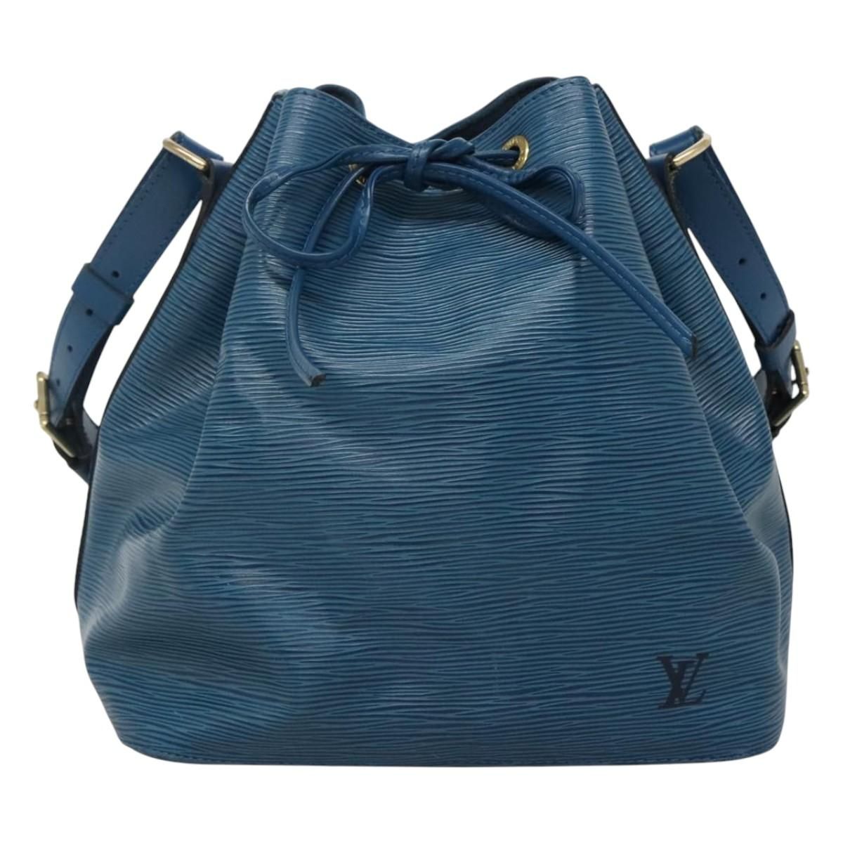 Louis Vuitton Epi Petit Noe Shoulder Bag Blue M 44105 Lv Auth