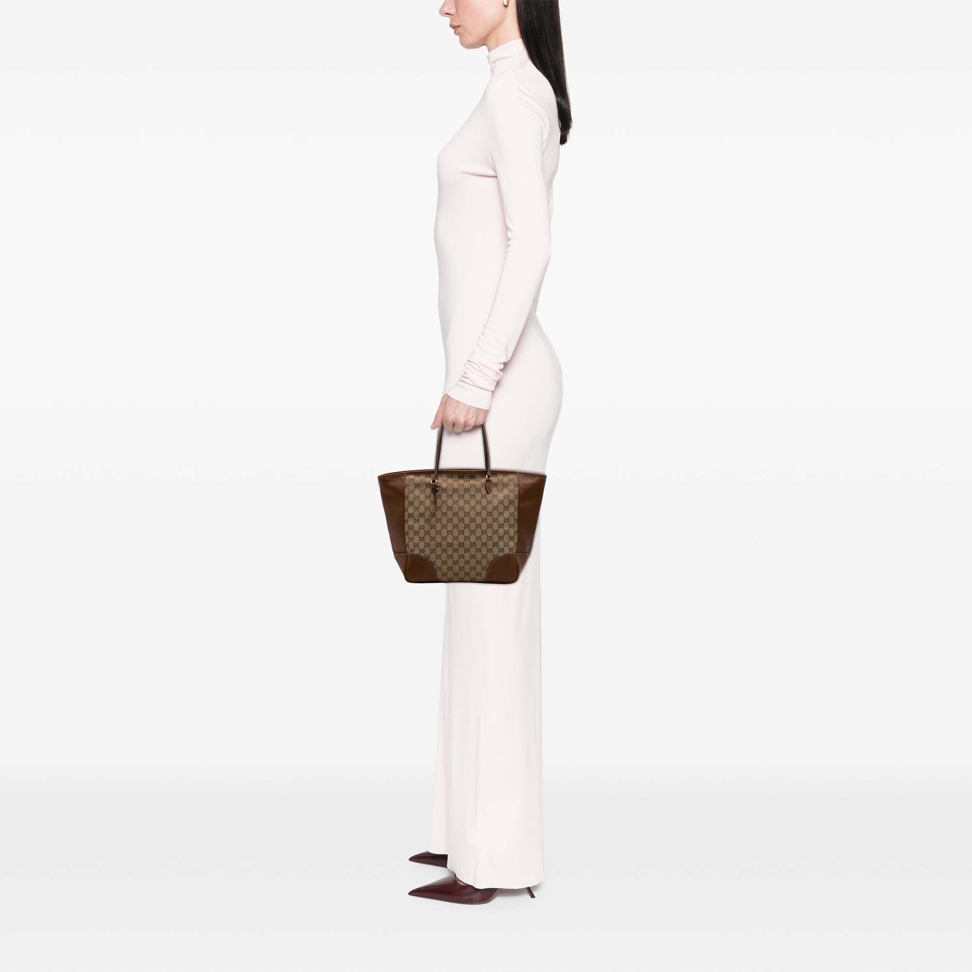 Gucci GG Canvas Bree Tote Brown