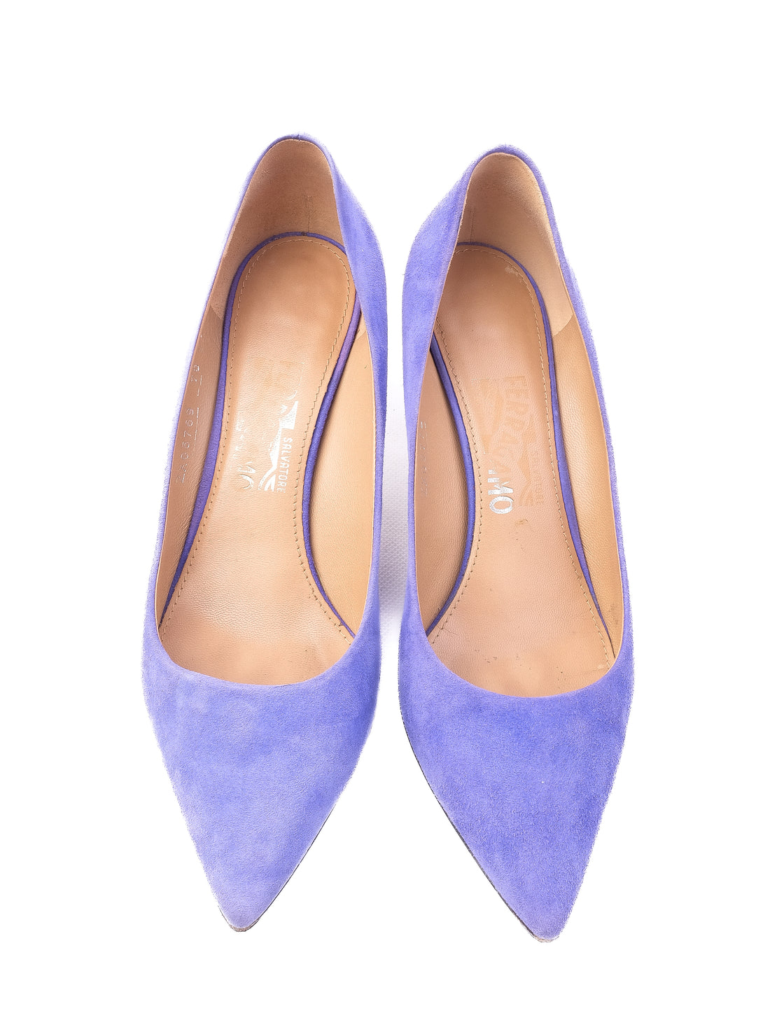Perfect Salvatore Ferragamo Purple Leather High Heels Size 38.5