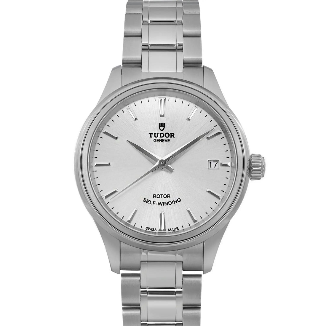 Tudor Style 34mm Stainless Steel Silver Dial Ladies Automatic Watch 12300-0001