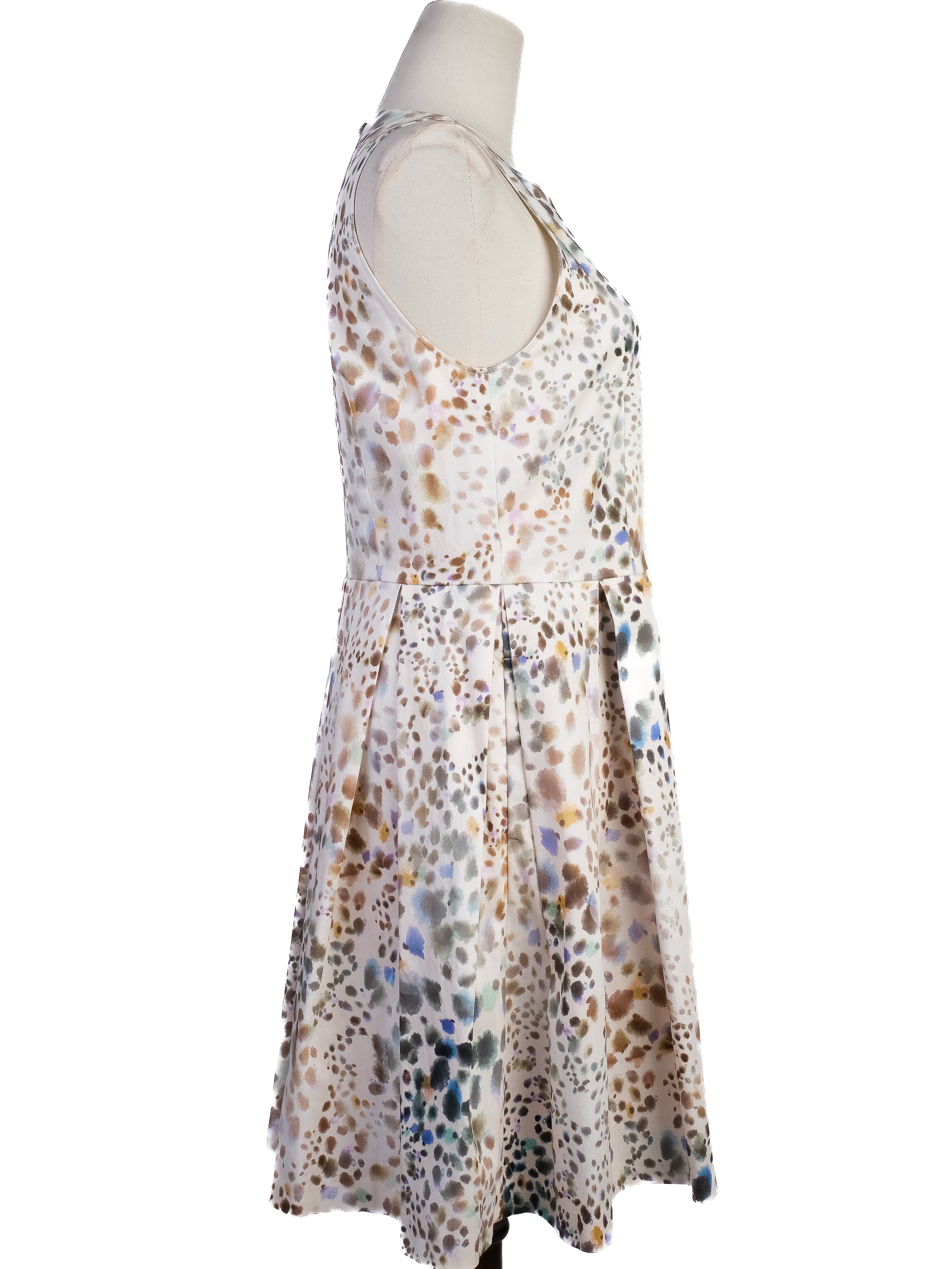 Excellent MaxCo Sleeveless Dress M Multicolored Abstract Cotton