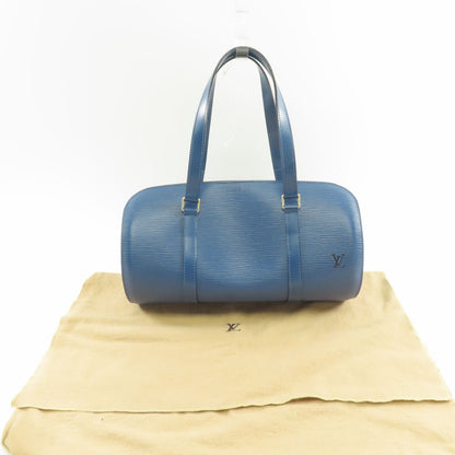 Louis Vuitton Epi Soufflot Kinpaku Handmade Bag Indigo Color Blue Handbag M 52225