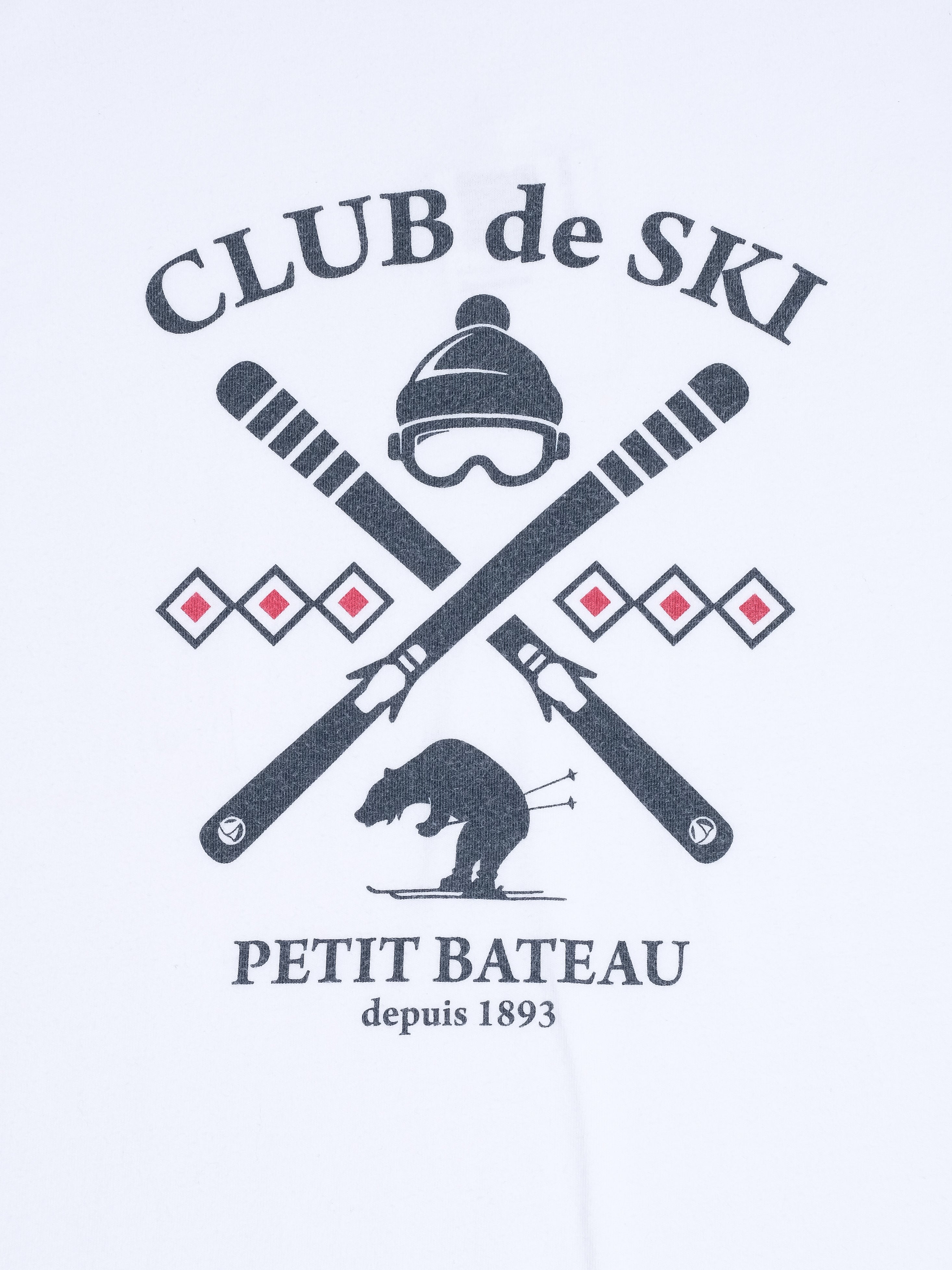 Excellent Petit Bateau White Long Sleeve T-Shirt Size 12 - CLUB de SKI