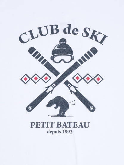 Excellent Petit Bateau White Long Sleeve T-Shirt Size 12 - CLUB de SKI