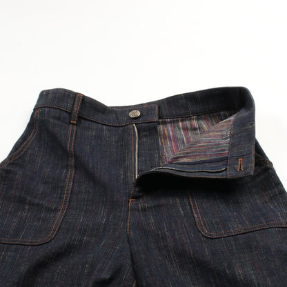 Chanel Navy Multicolor Denim Pants Cotton P 59872v 45214