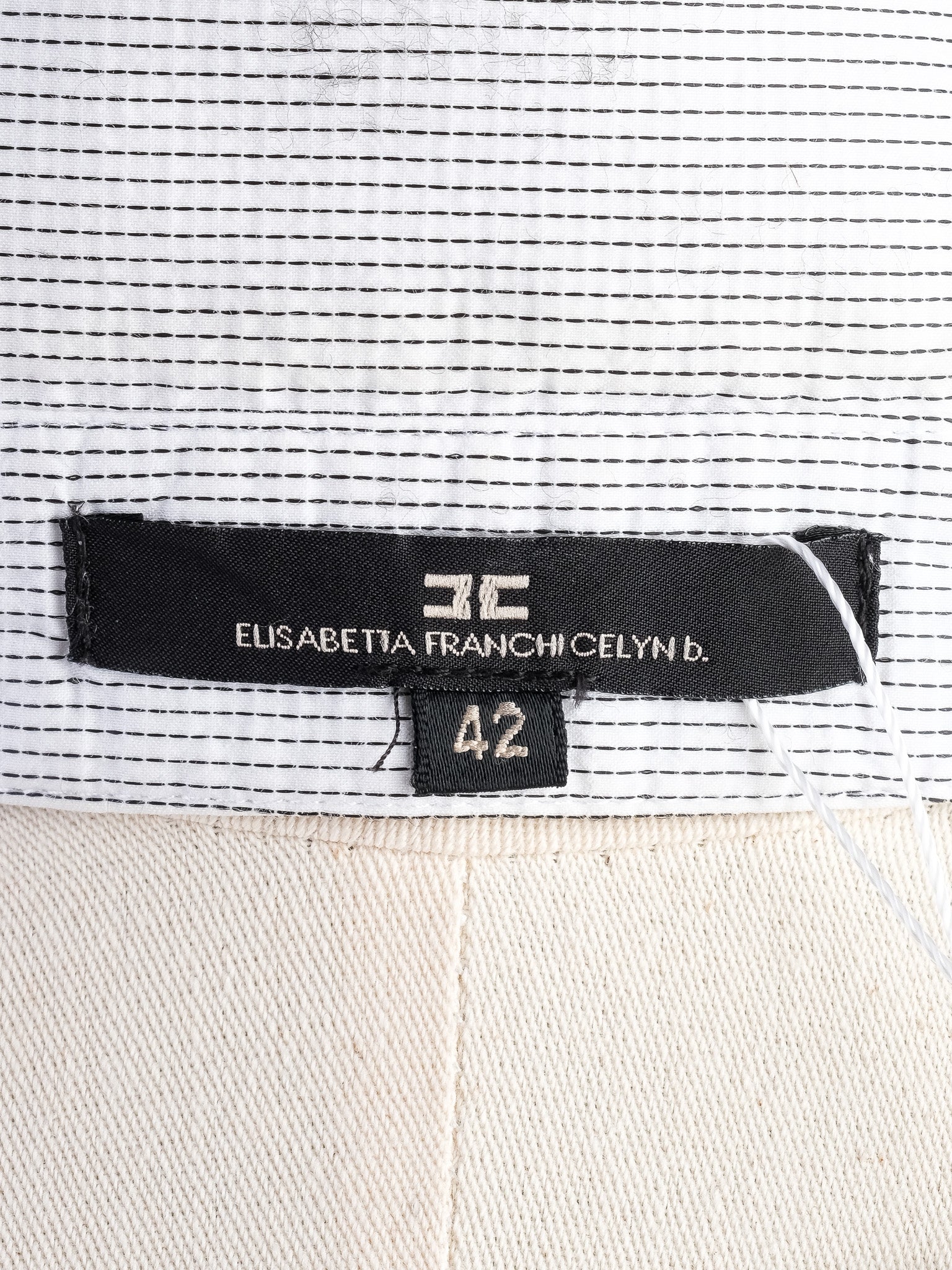 Excellent Elisabetta Franchi White Sleeveless Blouse Size 42