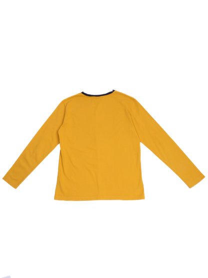 Excellent Petit Bateau Yellow Long Sleeve Shirt Size 12 Kids